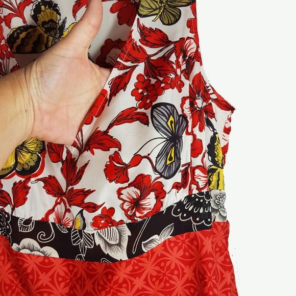 Cabi Silk Butterfly Sleeveless Tunic - Picture 5 of 8